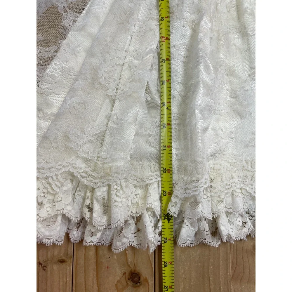 Vintage‎ Girls White Lace Flower Girl Dress Satin Bow Communion Formal